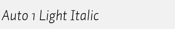 Auto 1 Light Italic