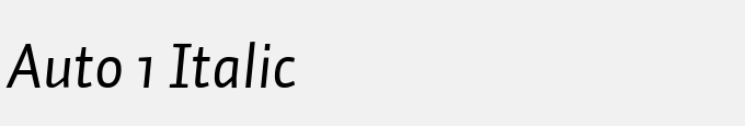 Auto 1 Italic