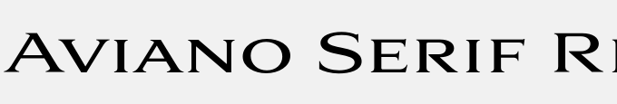 Aviano Serif Regular