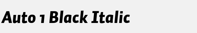 Auto 1 Black Italic