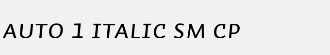 Auto 1 Italic Sm Cp