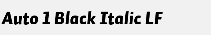 Auto 1 Black Italic LF
