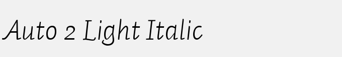 Auto 2 Light Italic
