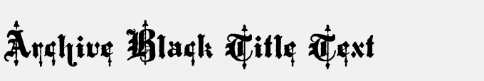 Archive Black Title Text