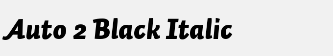 Auto 2 Black Italic