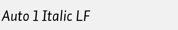 Auto 1 Italic LF