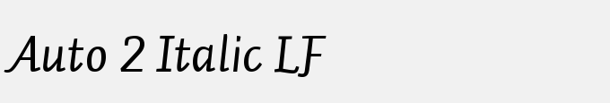Auto 2 Italic LF