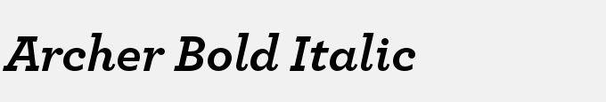 Archer Bold Italic