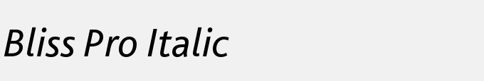 Bliss Pro Italic