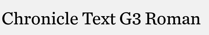 Chronicle Text G3 Roman