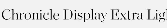 Chronicle Display Extra Light