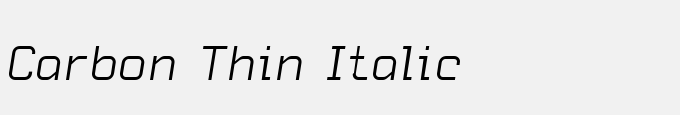 Carbon Thin Italic