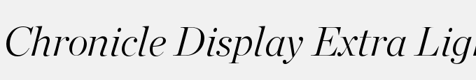 Chronicle Display Extra Light Italic