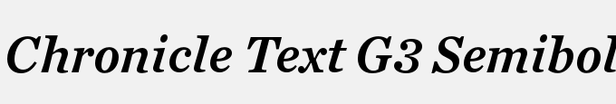 Chronicle Text G3 Semibold Italic