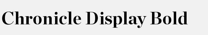 Chronicle Display Bold