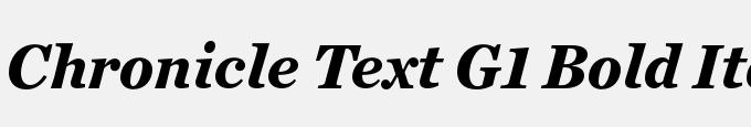 Chronicle Text G1 Bold Italic