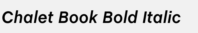 Chalet Book Bold Italic