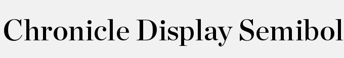 Chronicle Display Semibold