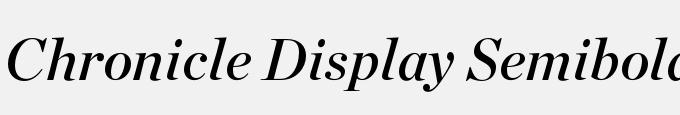 Chronicle Display Semibold Italic