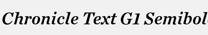 Chronicle Text G1 Semibold Italic