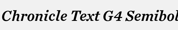 Chronicle Text G4 Semibold Italic