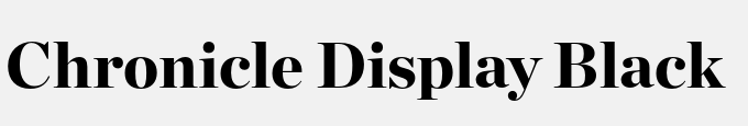 Chronicle Display Black
