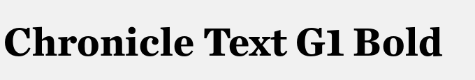 Chronicle Text G1 Bold