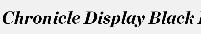 Chronicle Display Black Italic