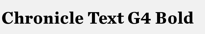 Chronicle Text G4 Bold