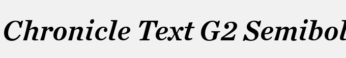 Chronicle Text G2 Semibold Italic