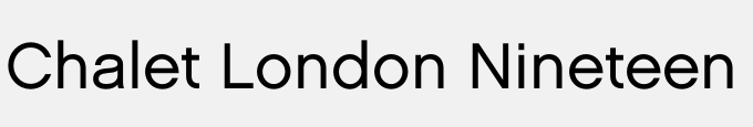 Chalet London Nineteen Sixty