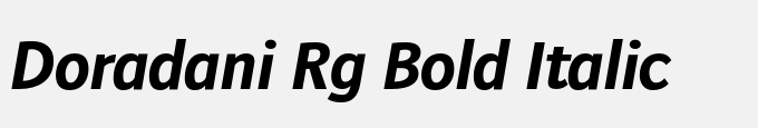 Doradani Rg Bold Italic