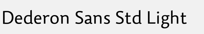Dederon Sans Std Light