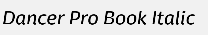 Dancer Pro Book Italic