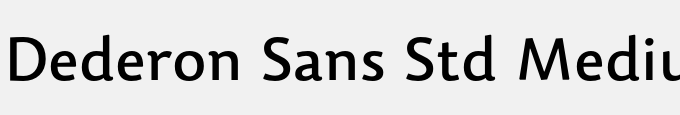 Dederon Sans Std Medium