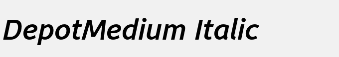 Depot-Medium Italic