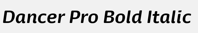 Dancer Pro Bold Italic