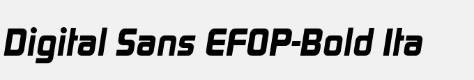 Digital Sans EFOP-Bold Ita