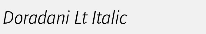 Doradani Lt Italic