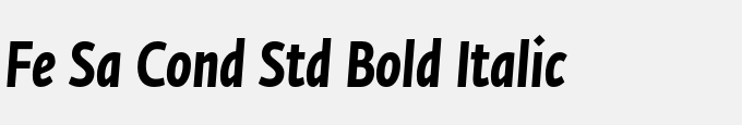 Fe Sa Cond Std Bold Italic