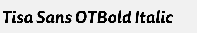Tisa Sans OT-Bold Italic