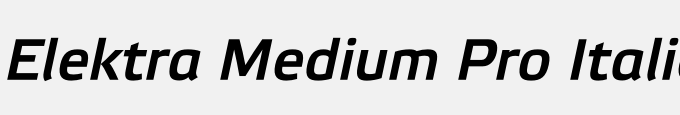 Elektra Medium Pro Italic