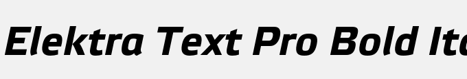 Elektra Text Pro Bold Italic