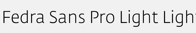 Fedra Sans Pro Light Light