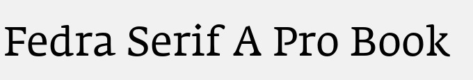 Fedra Serif A Pro Book