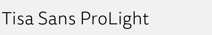 Tisa Sans Pro-Light