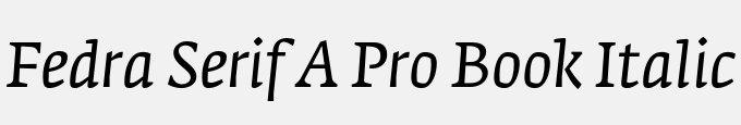 Fedra Serif A Pro Book Italic