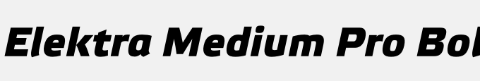 Elektra Medium Pro Bold Italic