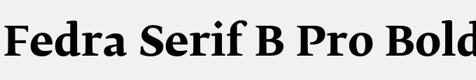 Fedra Serif B Pro Bold
