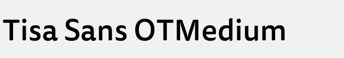 Tisa Sans OT-Medium